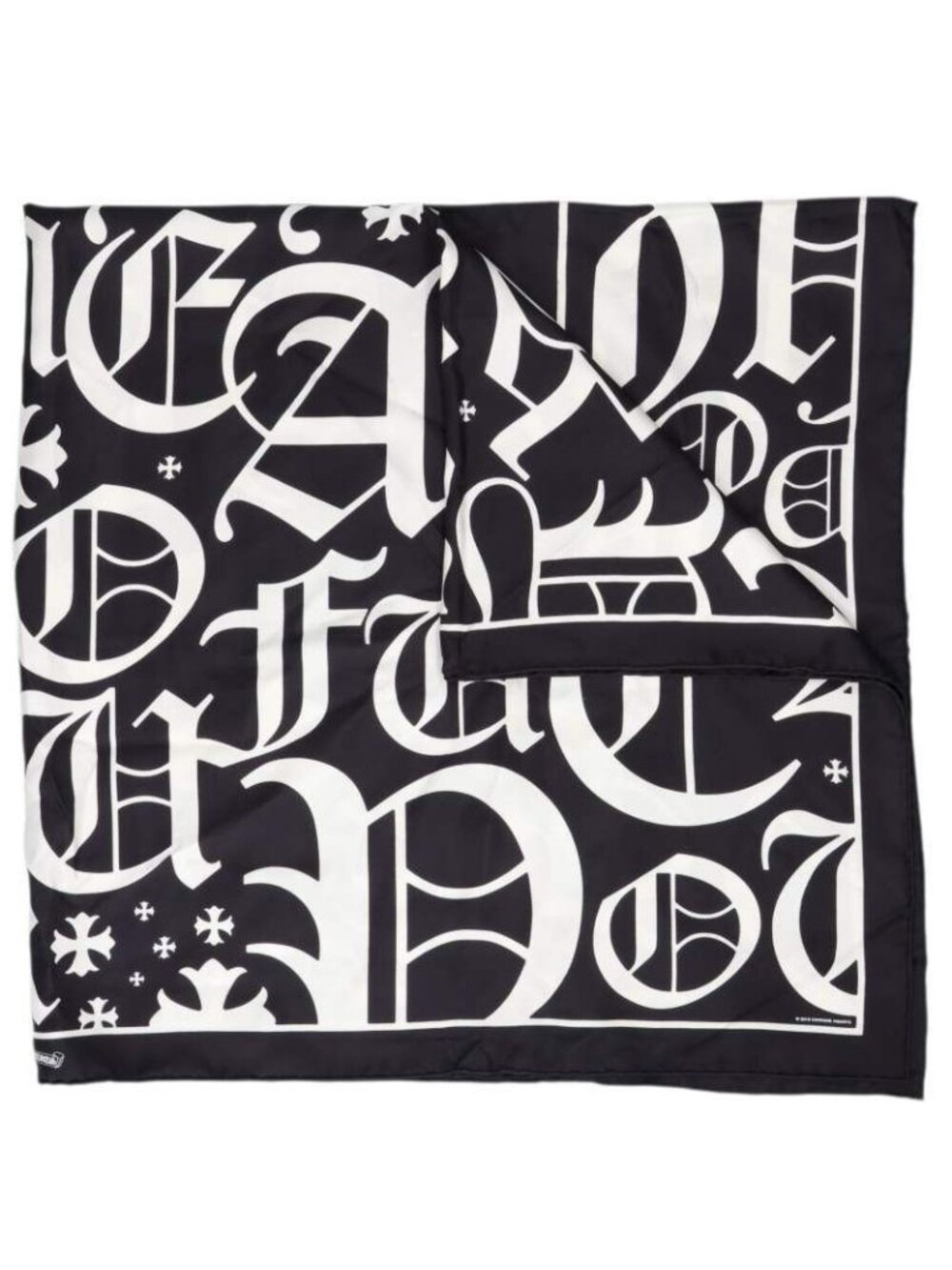 Chrome Hearts Logo Print Silk Scarf